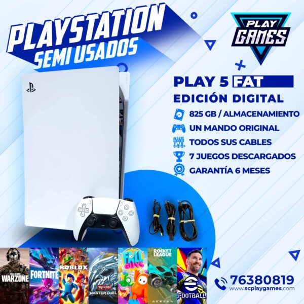 Semi Usado PlayStation 5 FAT - Edición Digital